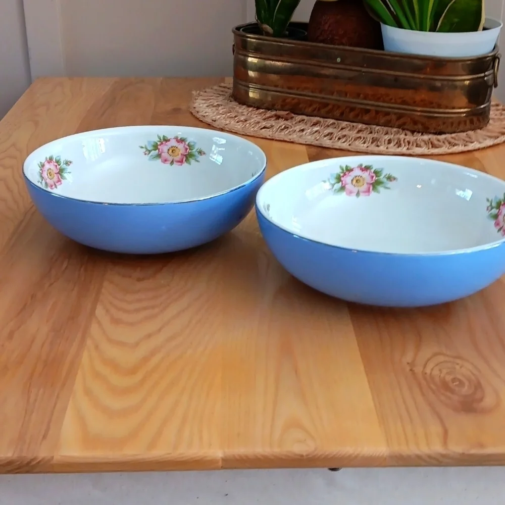 Hall's Superior Quality Kitchenware Serving Dishes Blue Morning Glory